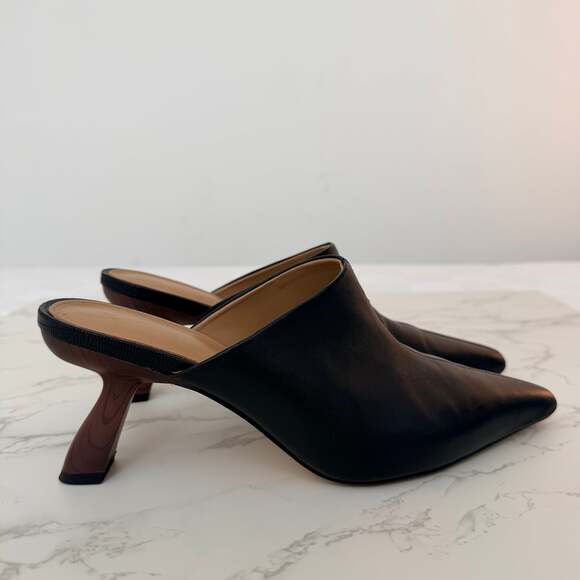 Sam Edelman Skya Pointed Toe Mule Black Leather - Picture 8 of 11